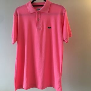 Lacoste Men’s Polo Classic Fit. Size 7 XL Hot Pink
